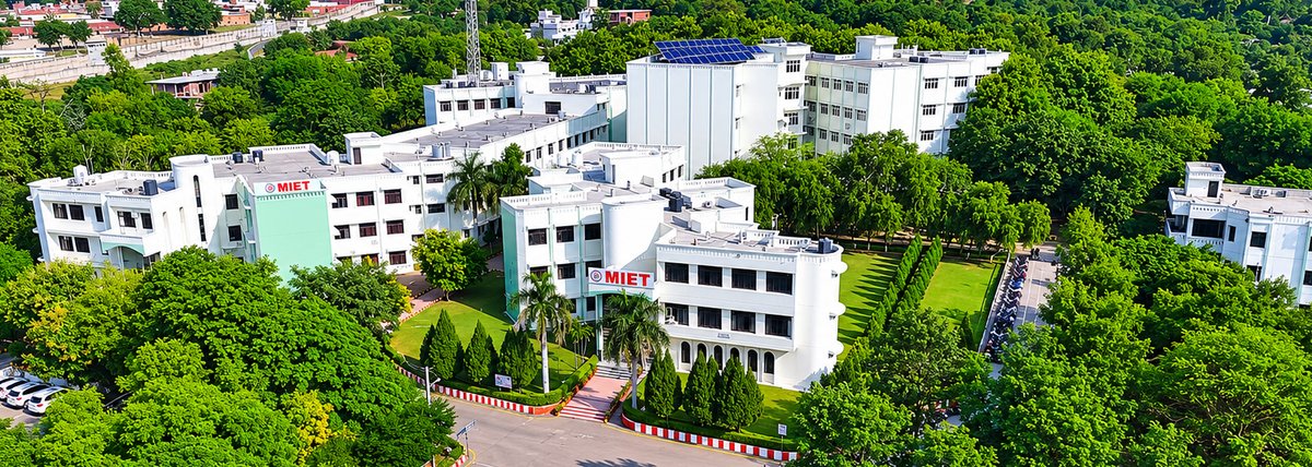 Aerial view of the MIET campus in Jammu